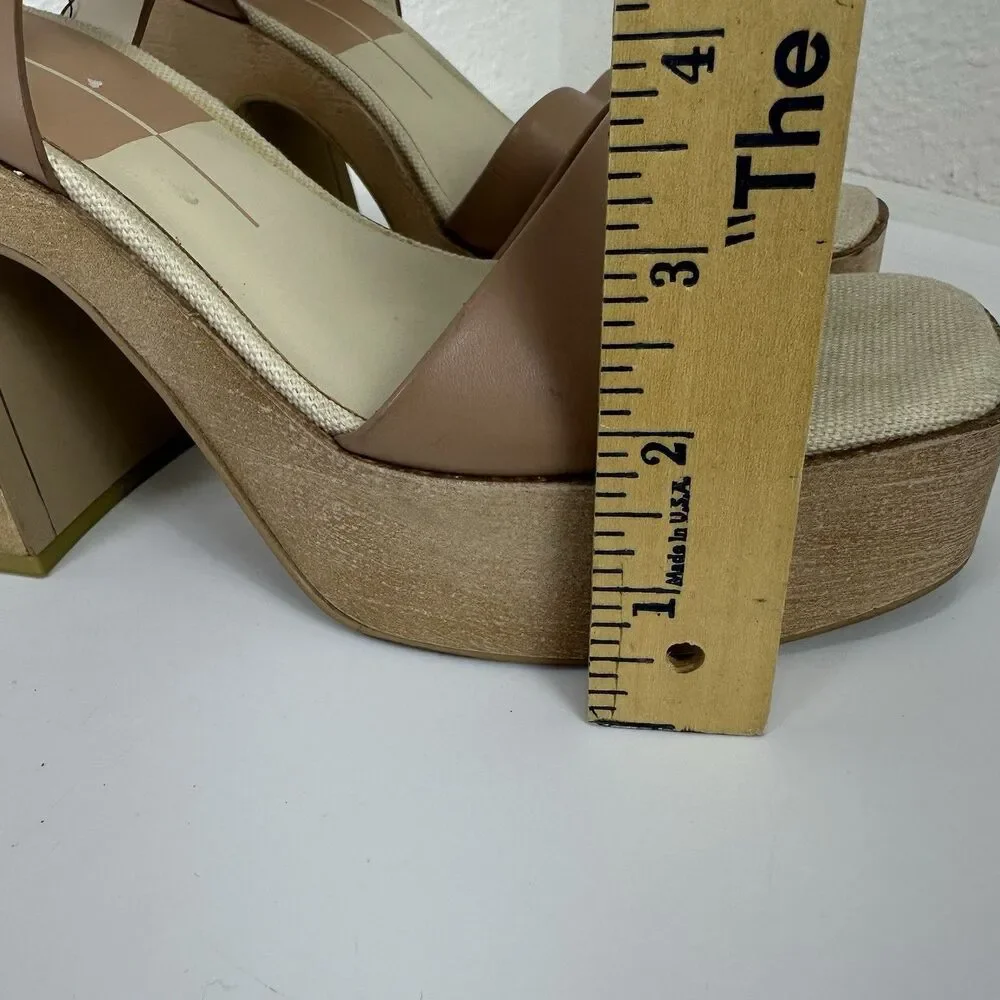 Dolce Vita Wallis Heels in Cafe Stella Chunky Platform Sandals Wedding Party 9